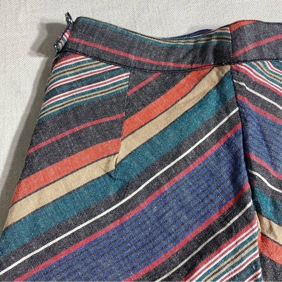 FREE PEOPLE | Yours Truly Multicolor Chevron Striped Mini Skirt - Picture 11 of 16